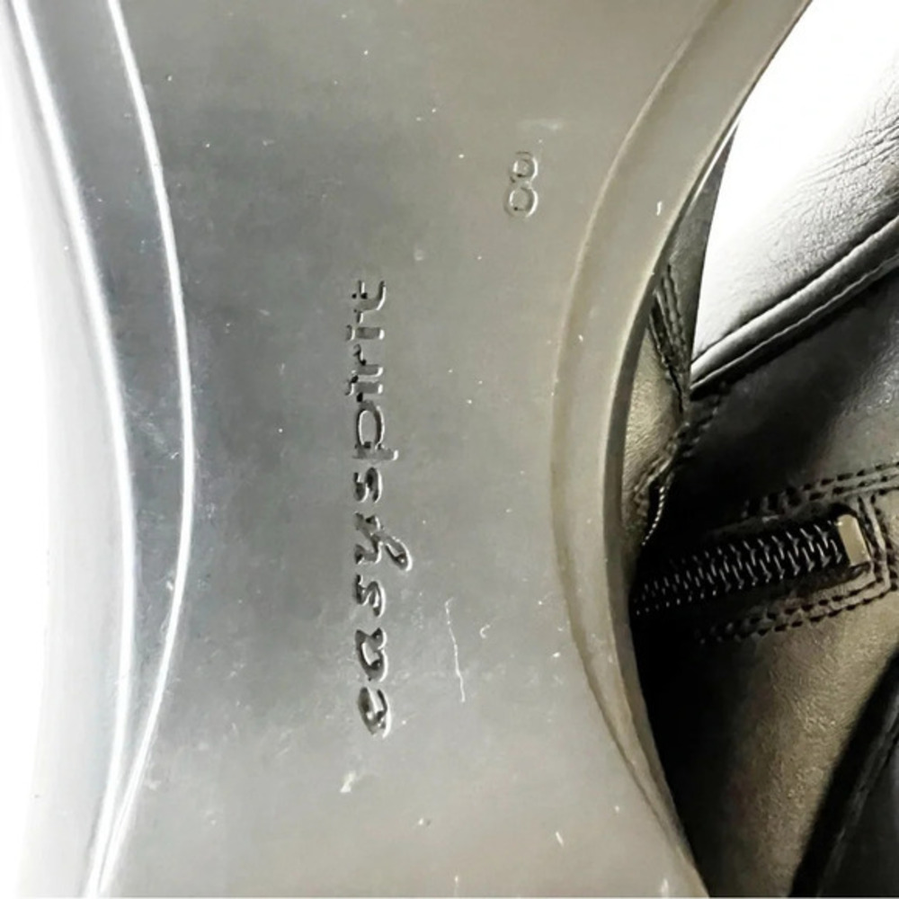 Easy Spirit Pitney Black Leather Ankle Boot Women’s Size 8‎ Smooth Mixed Media - Picture 8 of 10